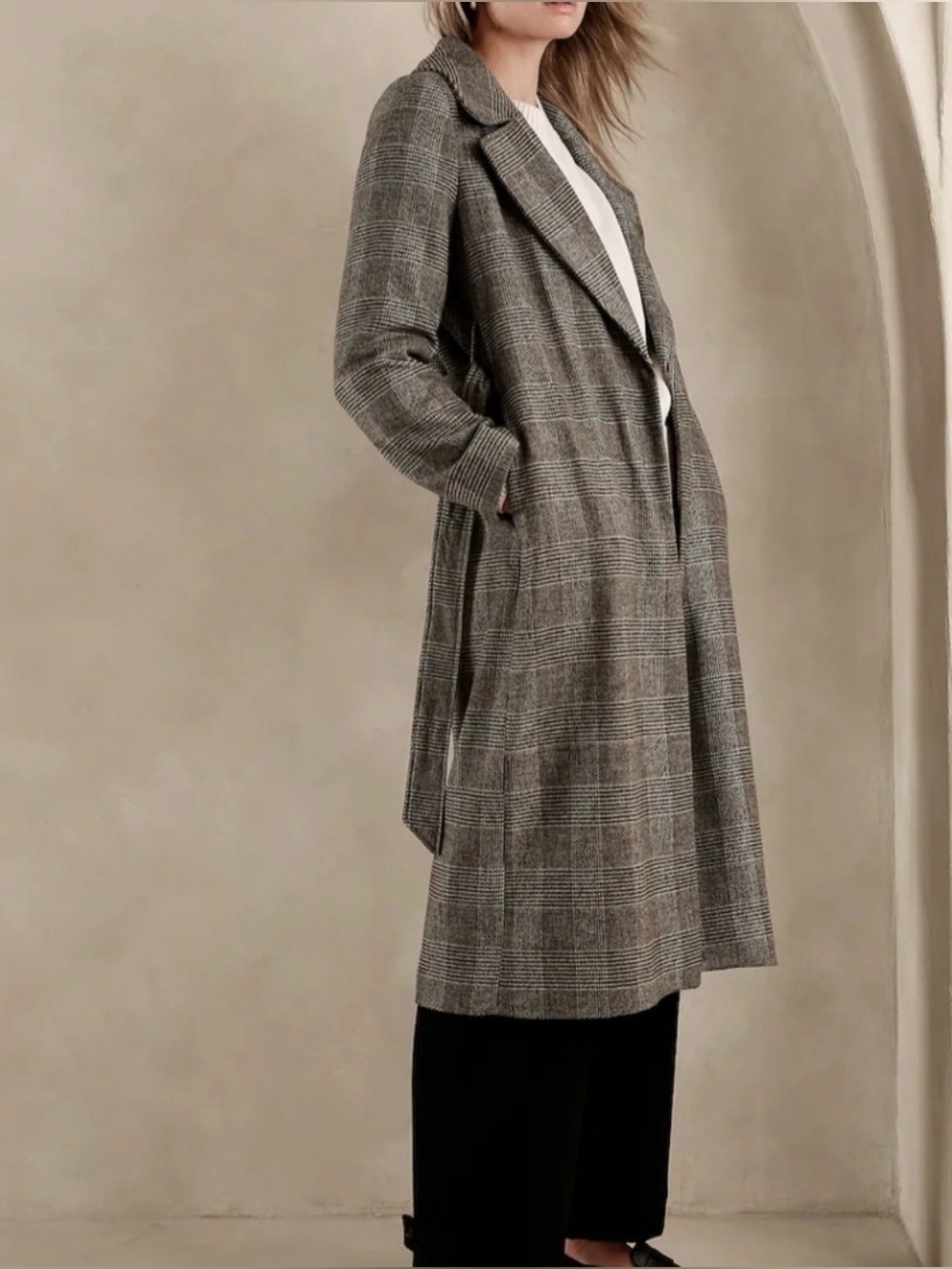 Banana Republic Tie-Waist Wrap Coat